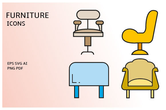 Download Sofa and Home Decoration Icons Set - Home decor Collection