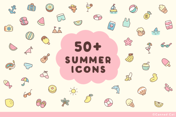 Download Doodle Summer Icon Sets - Summer Collection