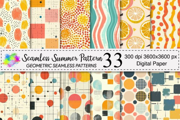 Download Summer Seamless Pattern Bundle - Summer Collection