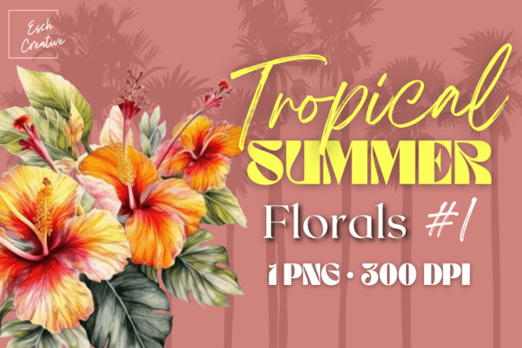 Download Tropical Summer Flower Watercolor - Summer Collection