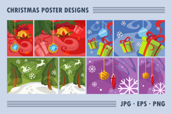 Download Collection of Christmas Poster Designs. - Premium Bundle