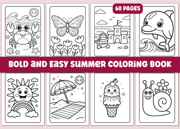 Download Bold and Easy Summer Coloring Book - Summer Collection