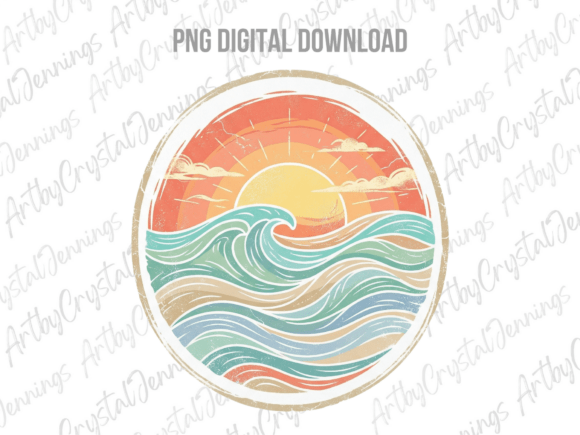 Download Round Ocean Wave Sun Summer Beach PNG - Summer Collection