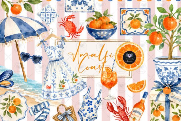 Download Amalfi Coast Summer Clipart - Summer Collection