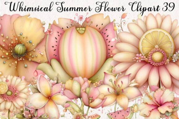 Download Whimsical Summer Flower Clipart - Summer Collection