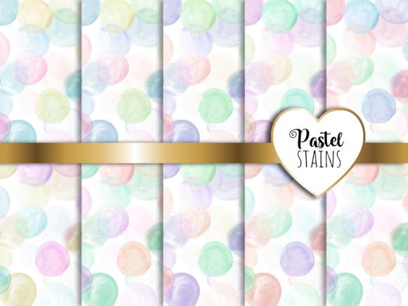 Download Pastel Watercolor Stains Digital Papers - Pastel Collection