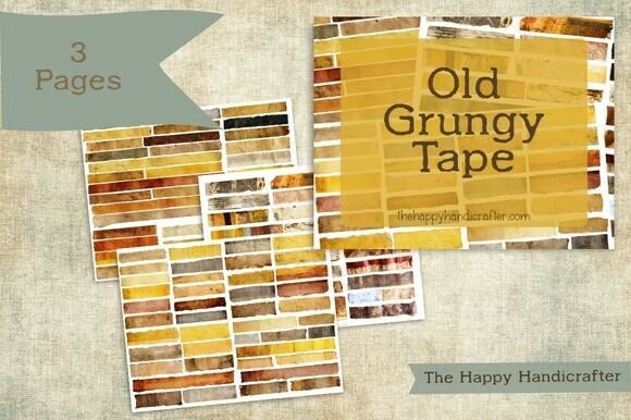 Download Grungy Vintage Tape Strips - Grungy Collection