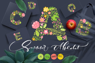 Download Hand Drawn Summer Flower Alphabet - Summer Collection