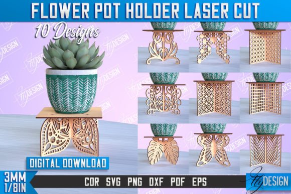 Download Flower Pot Holder Laser Cut | Home Decor - Home decor Collection